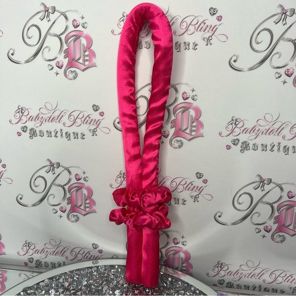 Hair curling heatless rod headband silk with 2 scrunchies wavy curly no heat - Picture 1 of 11